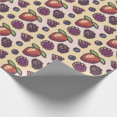 Süßes Beerenmuster Geschenkpapier (Ecke)