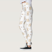 Süßes Beiges Katzenmuster (2) Leggings (Links)