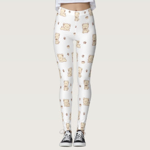 Süßes Beiges Katzenmuster (2) Leggings