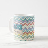 Süßes benutzerdefiniertes Lehrer Retro-Schulmuster Kaffeetasse (Vorderseite Links)