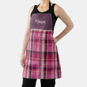 Süßes benutzerdefiniertes rosa Gingham-Karo-Muster Schürze (InSitu)