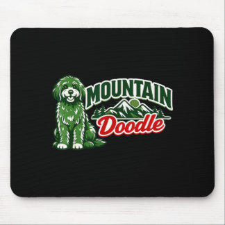Süßes Berg-Doodle vintage retro Outdoor-Wandern Mousepad