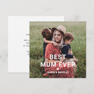 Süßes BESTE MUMI EVER Herz Muttertagsfoto Feiertagskarte