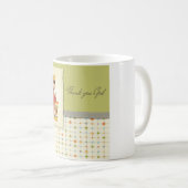 Süßes betendes Mädchen Danke Gott Kaffeetasse (VorderseiteRechts)