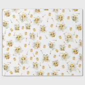 Süßes Bienengeschenk Geschenkpapier (Flach)