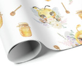 Süßes Bienengeschenk Geschenkpapier (Rolleneckpunkt)