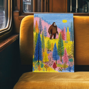 Süßes Bigfoot-Kryptiden-Wesen Poster Art