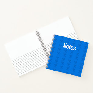 Süßes Blau-Herzen-Muster-Notizbuch Notizblock