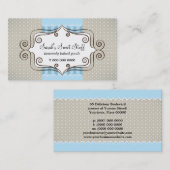 Süßes Blau und Tupfen Visitenkarte (Vorne/Hinten)