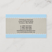 Süßes Blau und Tupfen Visitenkarte (Rückseite)