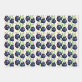 Süßes Blaubeeren Wasserfarben Handlackiert Geschenkpapier Set (Vorderseite 2)