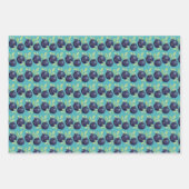 Süßes Blaubeeren Wasserfarben Handlackiert Geschenkpapier Set (Vorderseite 3)