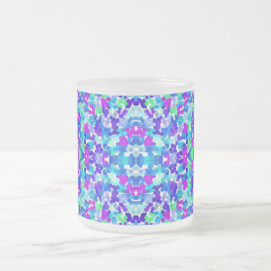 Süßes blaues aqua violett pinkies Muster Mattglastasse