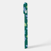 Süßes blaues Blumen nahtloses Muster iPhone Hülle (Linke Seite)