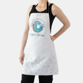 Süßes blaues Donut-Wasserfarbe-Streusel-Backen Schürze (InSitu)