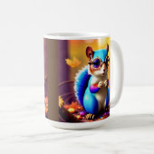 Süßes blaues Eichhörnchen mit Brille-56786 Kaffeetasse (VorderseiteRechts)