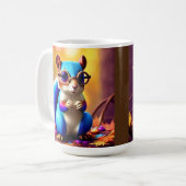 Süßes blaues Eichhörnchen mit Brille-56786 Kaffeetasse (Vorderseite Links)