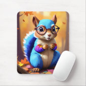 Süßes blaues Eichhörnchen mit Brille-56786 Mousepad (Mit Mouse)