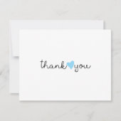 Süßes blaues Herz Danke (Vorderseite)