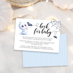 Süßes blaues kleines Boo-Buch für Baby Boy Shower RSVP Karte