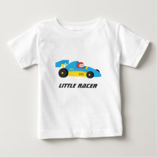 Süßes blaues Rennauto für den kleinen Rennfahrer Baby T-shirt