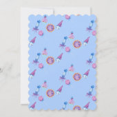 Süßes blaues Süßigkeiten zum Foto zum Geburtstag Einladung (Rückseite)