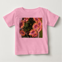 Süßes Blumen-Baby-Mädchen-T-Shirt – Pink Flower Ki