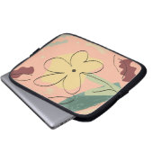 Süßes Blumen-Design-Laptop-Case Laptopschutzhülle (Vorne Knopf)