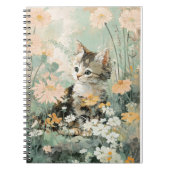 Süßes Blumen-Kätzchen-Notizbuch Notizblock (Vorderseite)