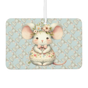 Süßes Blumen-Maus-Kleid Blumenkrone Autolufterfrischer