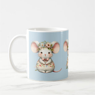 Süßes Blumen-Maus-Kleid Blumenkrone Kaffeetasse