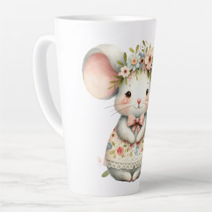 Süßes Blumen-Maus-Kleid Blumenkrone Milchtasse