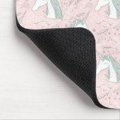 Süßes BlumenEinhorn-Muster Mousepad (Ecke)