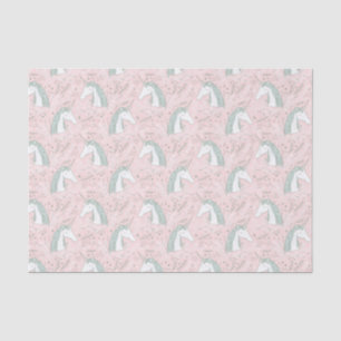Süßes BlumenEinhorn-Muster Seidenpapier
