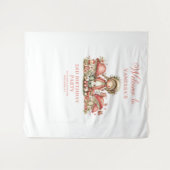 Süßes Blumenfee 8. Geburtstagsbanner Wandteppich (Vorderseite (Horizontal))