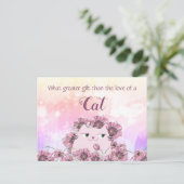 Süßes Blumenkatzenliebhaber-Zitat Postkarte (Stehend Vorderseite)