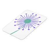 Süßes Blumenmuster Hintergrund Magnet (Linke Seite)