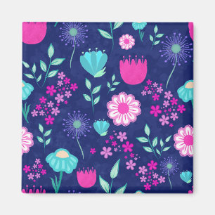 Süßes Blumenmuster Hintergrund Magnet