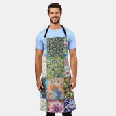 Süßes Blumenmuster-Patchwork-Quilt personalisiert Schürze (Getragen)