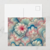 Süßes Blumenpastellmuster ~ Postkarte (Vorne/Hinten)