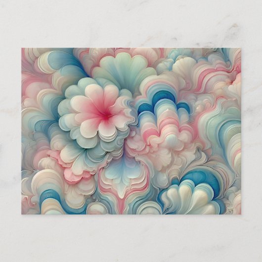 Süßes Blumenpastellmuster ~ Postkarte (Vorderseite)