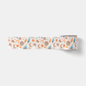Süßes Boho-Muster auf Braun Satinband (Vorderseite)