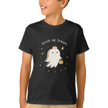 Süßes Boo-Geist Halloween-Kinder-T-Shirt