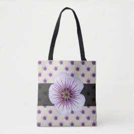 Süßes botanisches Blumenblau auf irgendeiner Farbe Tasche
