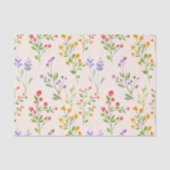 Süßes botanisches Muster in rosa Trendy Grift-Verp Seidenpapier (Vorderseite)