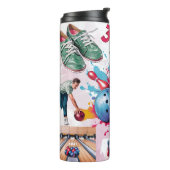 Süßes Bowling-Leben Thermosbecher (Nach links gedreht)