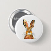 Süßes braunes Kaninchen Button (Vorne & Hinten)