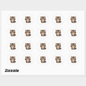 Süßes braunes Tabby-Kätzchen Classic Sticker (Blatt)
