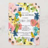 Süßes Brautparty Wasserfarbe Blumengarten Einladung (Vorne/Hinten)