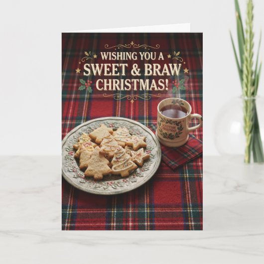 Süßes Braw Shortbread Weihnachtskarte Karte (Vorderseite)
